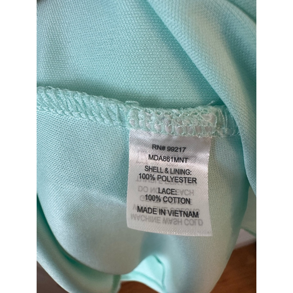 Charming Charlie Short Sleeve Mint Flowy Short Dress - Picture 5 of 6